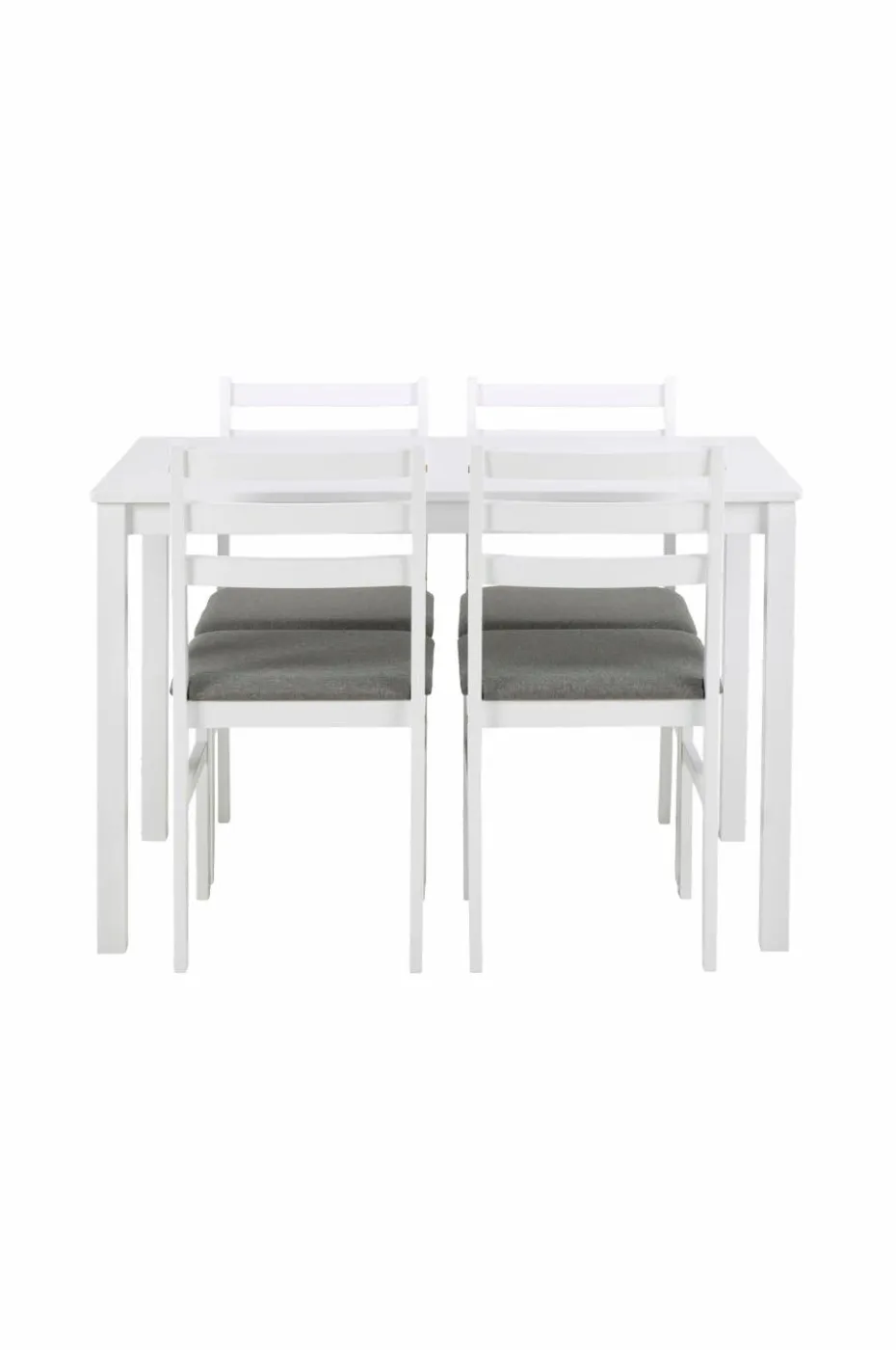 AC Design Furniture Alicante rektangulært spisebordssett med bord og 4 stoler, 110 x 70 x 74,5 cm