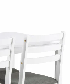 AC Design Furniture Alicante rektangulært spisebordssett med bord og 4 stoler, 110 x 70 x 74,5 cm