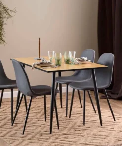 AC Design Furniture Wilma rektangulært spisebordssett 120x80x75 cm kombo 1