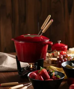 Anders Petter Emaljert støpejernsgrytesett for fondue Stenfors 6-pcs 1 sett