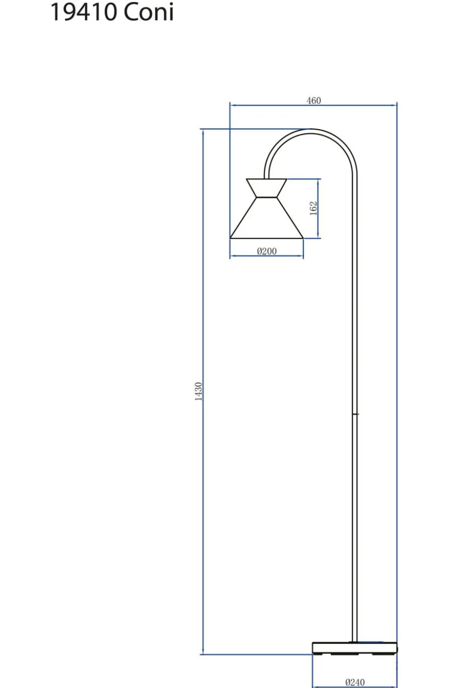 Aneta Lighting Gulvlampe Coni