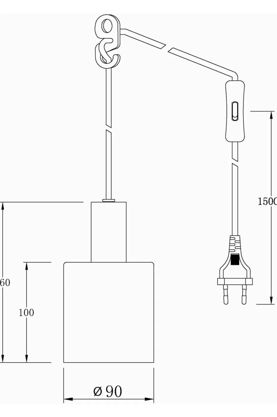 Aneta Lighting Vinduspendel CYLINDER