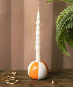 Balvi Keramisk lysestake Beachball, Gul