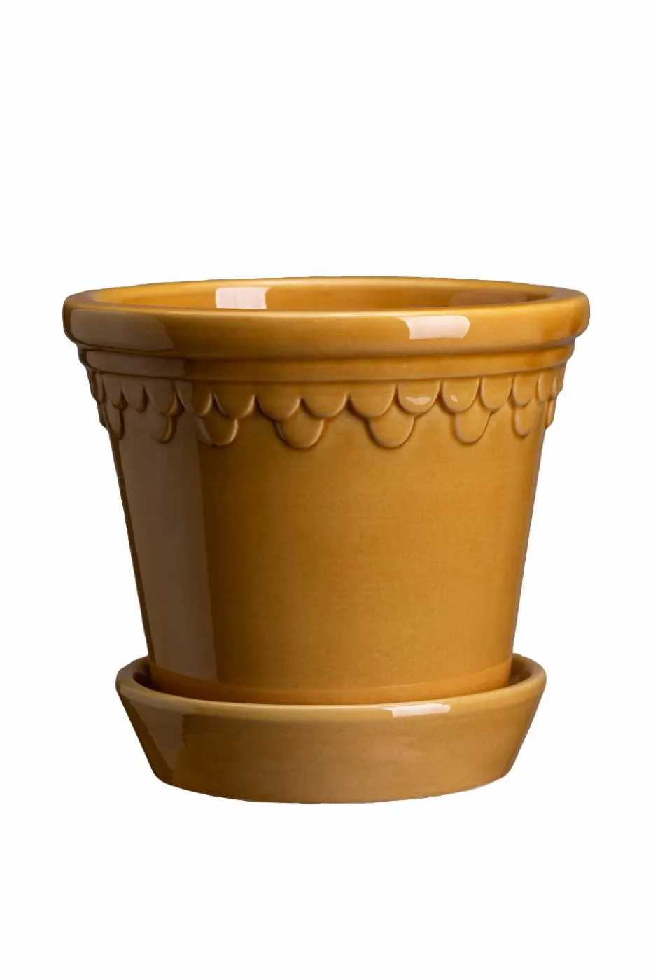 Bergs Potter Potte med fat Københavner GLAZED, diameter 14 cm