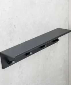 Beslag Design Base - Krokskinne med hylle