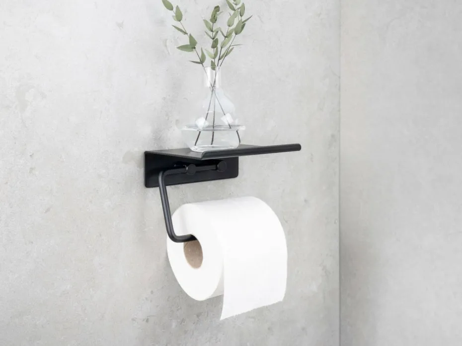 Beslag Design Base - Toalettpapirholder med hylle