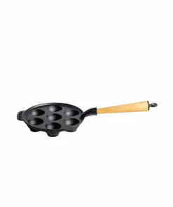 Carl Victor Munkepanne med håndtak i bøk diameter 22 cm