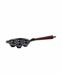 Carl Victor Munkepanne med trehåndtak diameter 22 cm