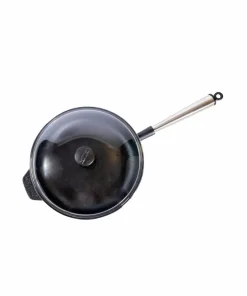 Carl Victor Traktørpanne i støpejern med glasslokk diameter 25 cm
