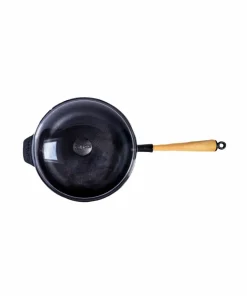 Carl Victor Traktørpanne i støpejern med glasslokk diameter 25 cm