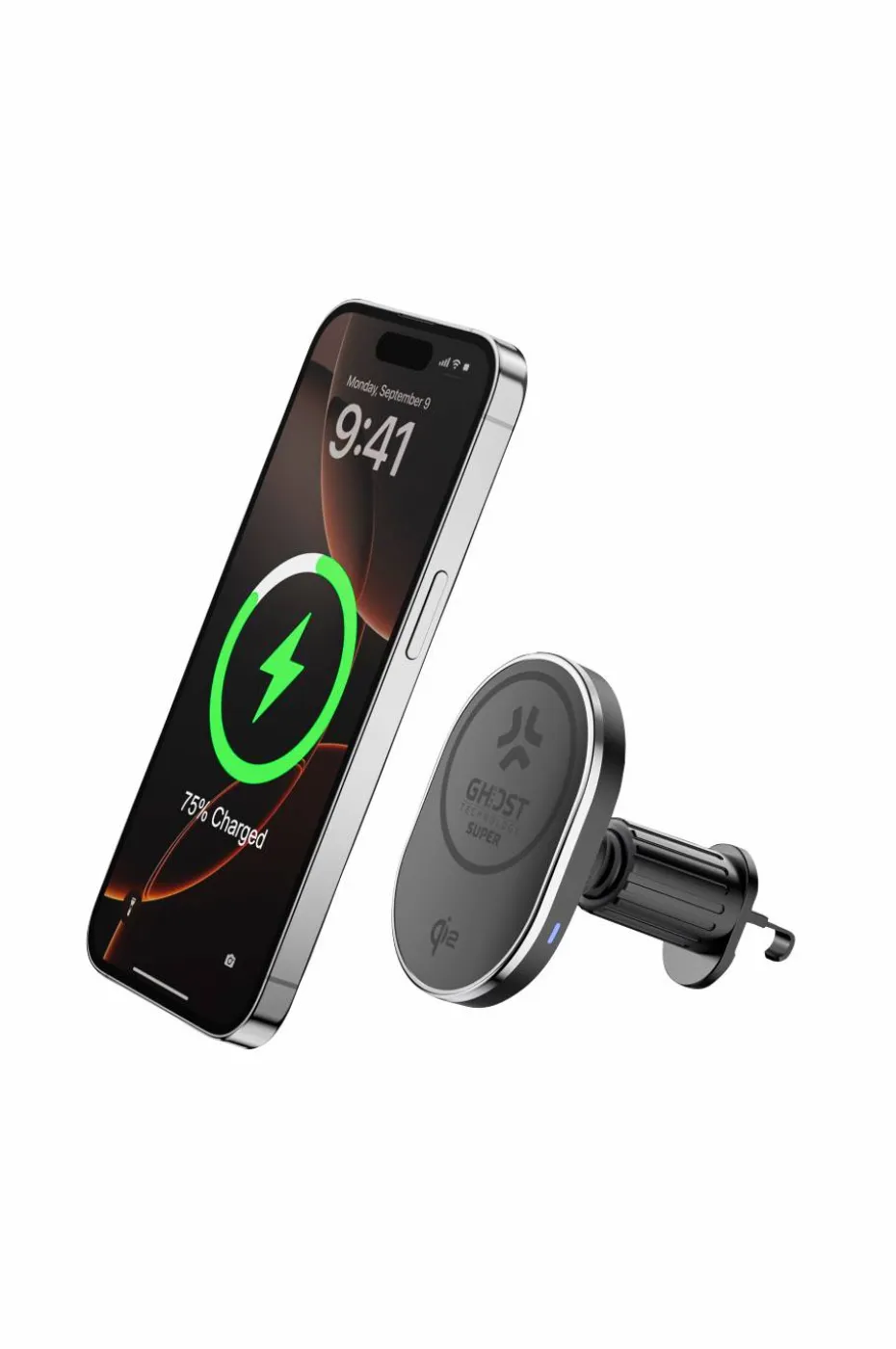 Celly Bilholder med trådløs lading Qi2 15w