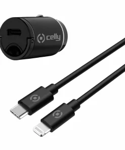 Celly Billader Mini USB-C PD 20W + USB-C til Lightning-kabel