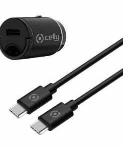Celly Billader Mini USB-C PD 20W + USB-C til USB-C-kabel