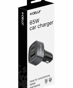 Celly Billader 1xusb-c PD 1xusb-a 65w
