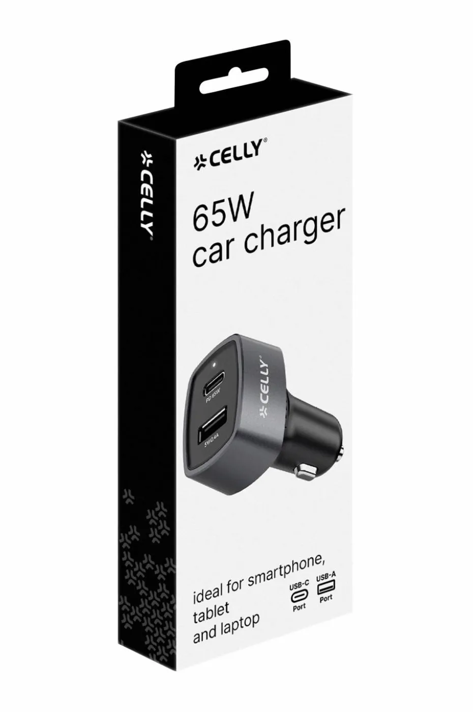 Celly Billader 1xusb-c PD 1xusb-a 65w
