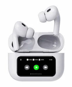 Celly Soundled True Wireless Bluetooth-hodesett med LED-skjerm hvit