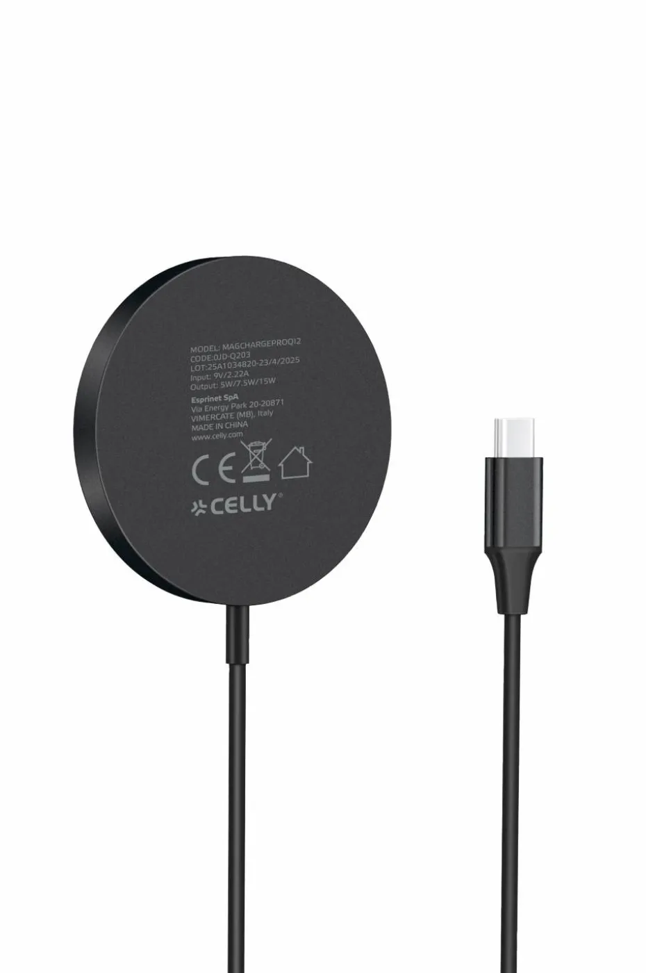 Celly Trådløs lader Qi2 15w