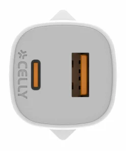 Celly Usb-lader Gan 1 x Usb-a + 1 x Usb-c PD 25w