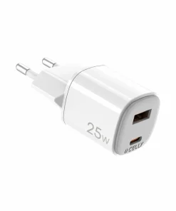 Celly Usb-lader Gan 1 x Usb-a + 1 x Usb-c PD 25w
