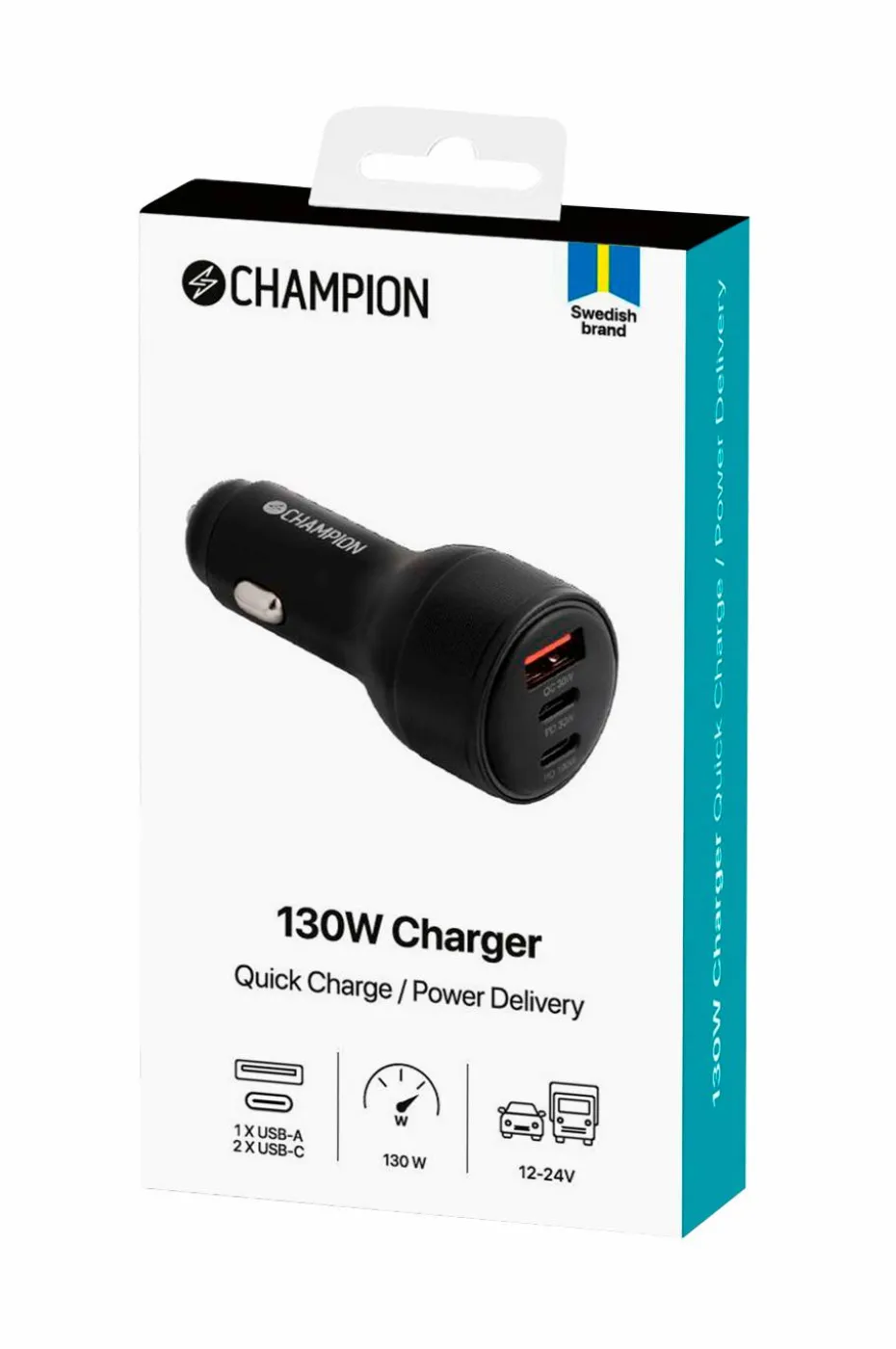 Champion Nordic Billader 30W 3-port QC/PD
