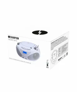 Champion Nordic Boombox CD/Radio/MP3/USB White ABB200W