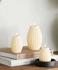 DeluxeHomeart LED Candle Stripe 7,5x10 cm