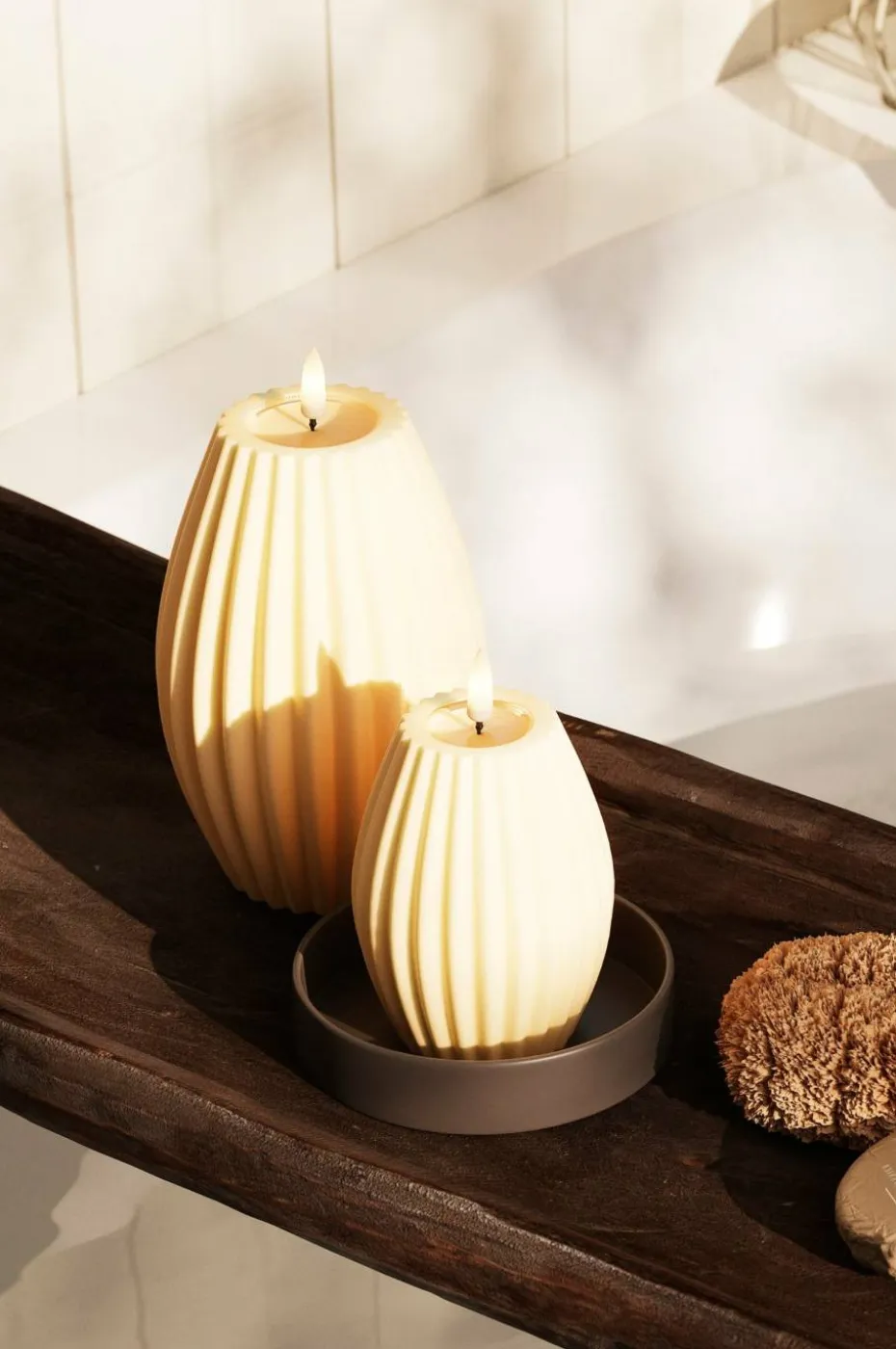 DeluxeHomeart LED Candle Stripe 7,5x10 cm