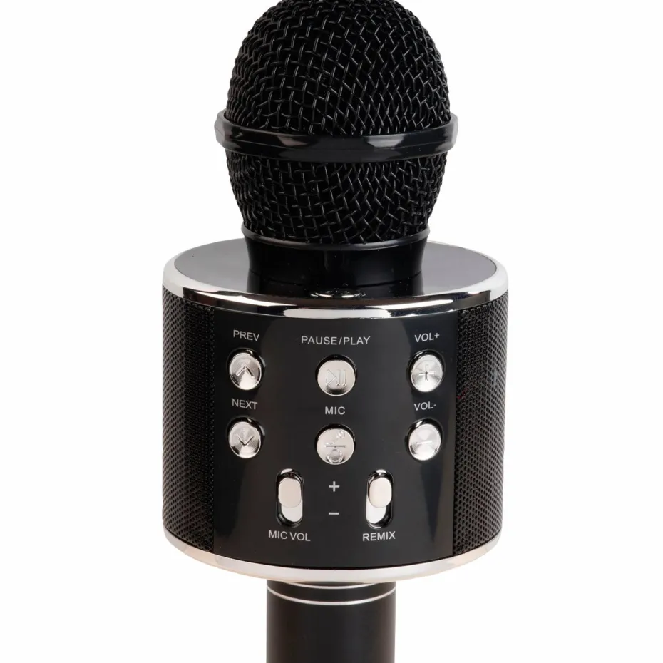 Denver Bluetooth-karaokemikrofon med innebygd høyttaler, svart