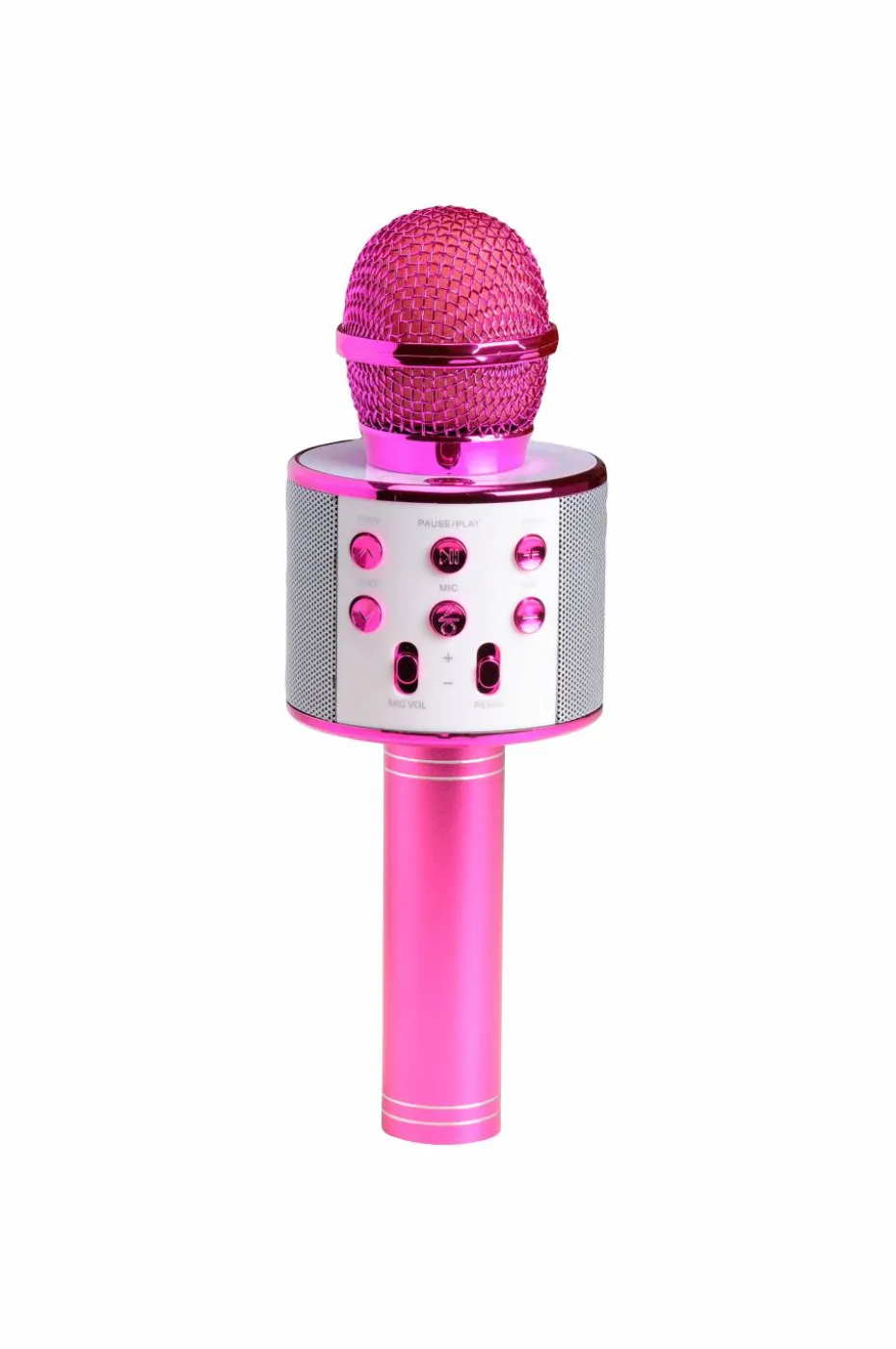 Denver Bluetooth-karaokemikrofon med innebygd høyttaler Rosa