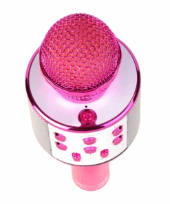 Denver Bluetooth-karaokemikrofon med innebygd høyttaler Rosa