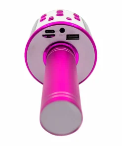 Denver Bluetooth-karaokemikrofon med innebygd høyttaler Rosa