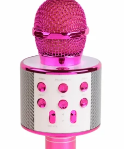 Denver Bluetooth-karaokemikrofon med innebygd høyttaler Rosa