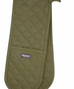 Dexam Double Oven Glove Love Colour - olivengrønn