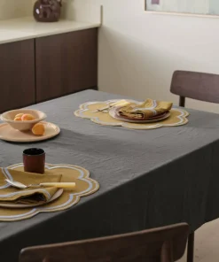 Ellos Home Duk Elly i resirkulert halvlinne