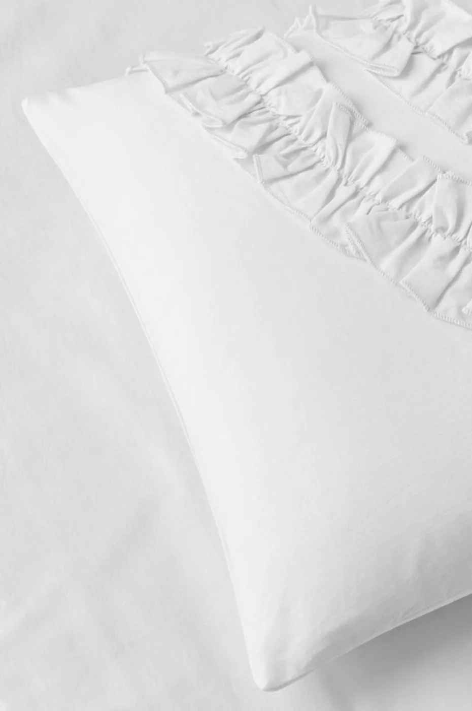 Ellos Home Dynetrekk Juliette Curve Frill i vasket bomull 2 deler