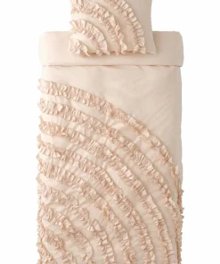Ellos Home Dynetrekk Juliette Curve Frill i vasket bomull 2 deler