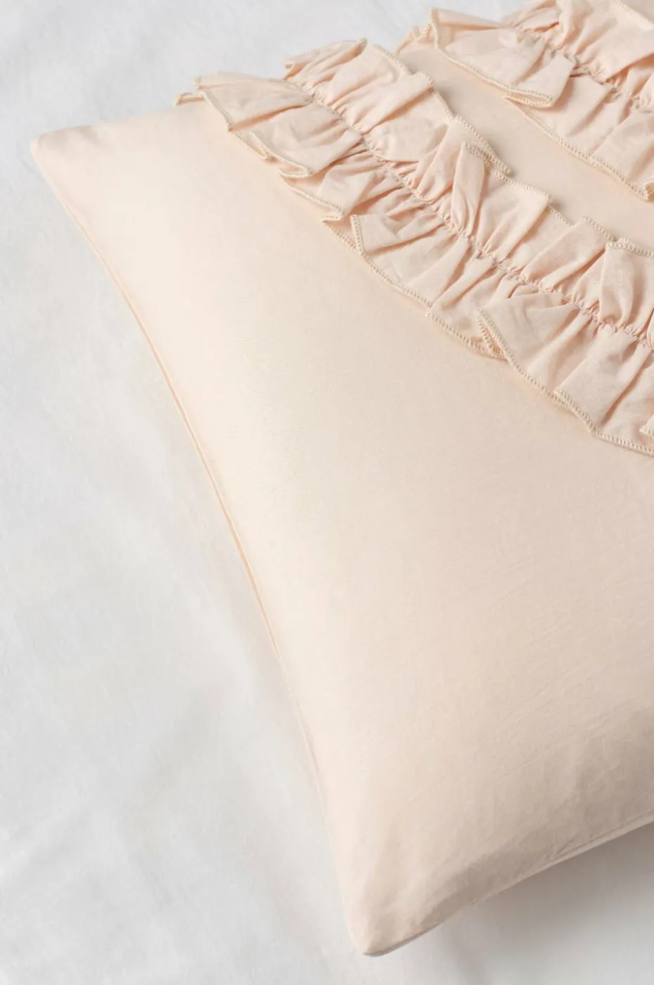Ellos Home Dynetrekk Juliette Curve Frill i vasket bomull 2 deler