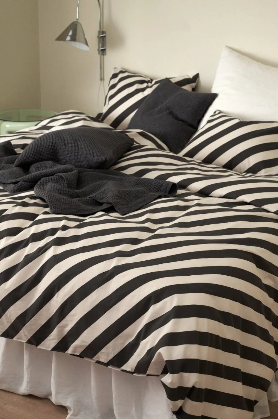 Ellos Home Dynetrekksett Diagonal Stripe i bomull 2 deler