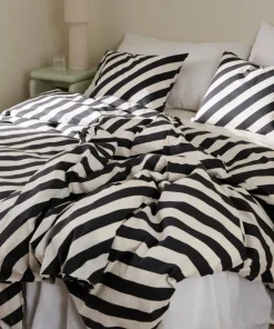 Ellos Home Dynetrekksett Diagonal Stripe i bomull 2 deler