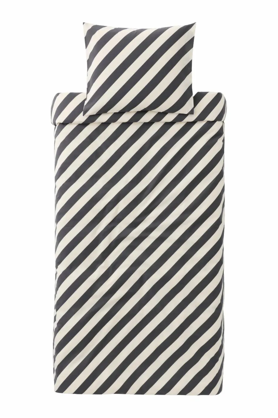 Ellos Home Dynetrekksett Diagonal Stripe i bomull 2 deler