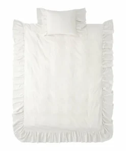Ellos Home Dynetrekksett Juliett Giant Frill i vasket bomull 2 deler