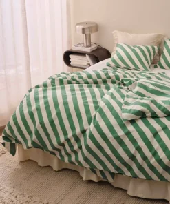 Ellos Home Dynetrekksett Diagonal Stripe i bomull 2 deler