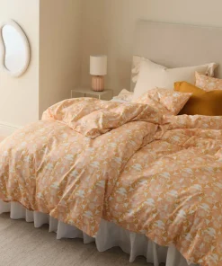Ellos Home Dynetrekksett Glorai Flower i bomullssatin 2 eller 3 stykker