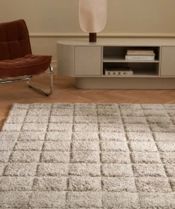 Ellos Home Flossteppe Alba Check Shaggycarpet