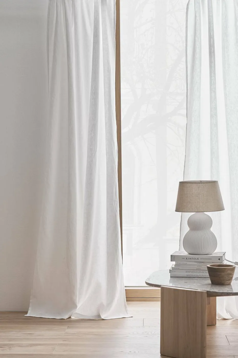 Ellos Home Gardin med multibånd Alexandra 2-pk