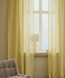 Ellos Home Gardin med multibånd Malva 2-pk i 100% lin