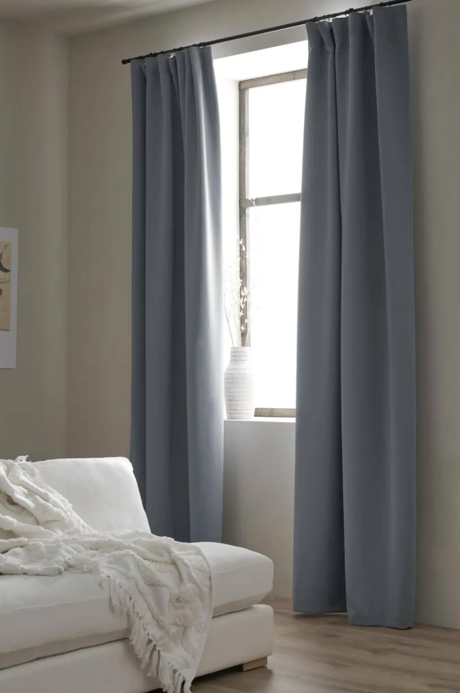 Ellos Home Gardin med multibånd Sandy, mørkleggende, 1 stk