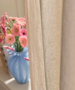 Ellos Home Gardin med multibånd Elly Wide i resirkulert halvlinne ekstra bred 1-pakning