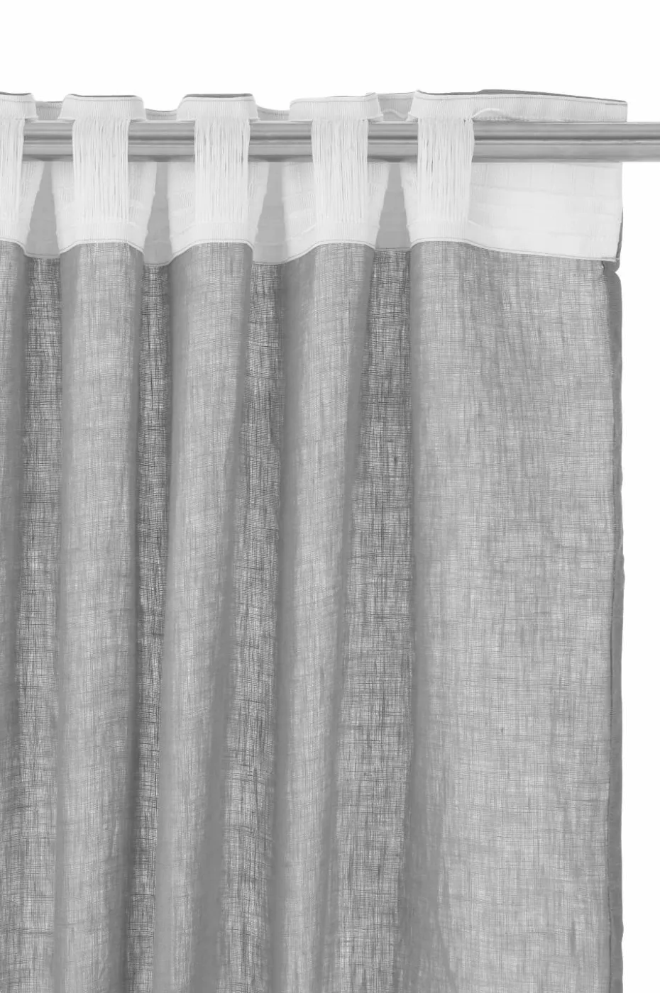 Ellos Home Gardin med multibånd Malva Wide ekstra bred, 1 stk i 100% lin