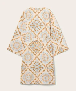 Ellos Home Kimono Elly Tile Kimono i resirkulert halvlinne